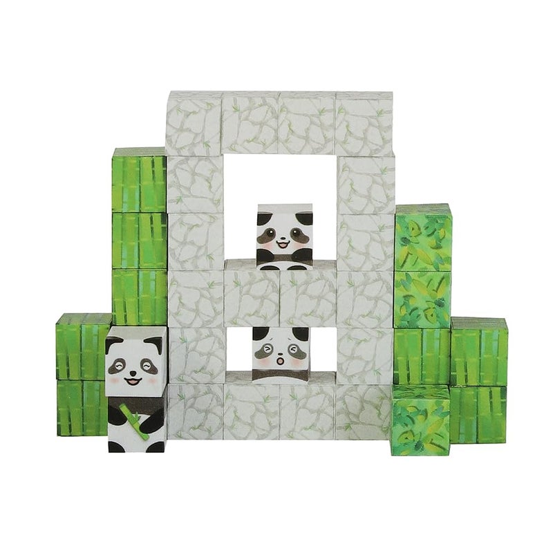 Knick Knack Magnetic Play World - Panda Park Building Blocks Set (106 Pieces) for Kids Ages 3+ - Image 4